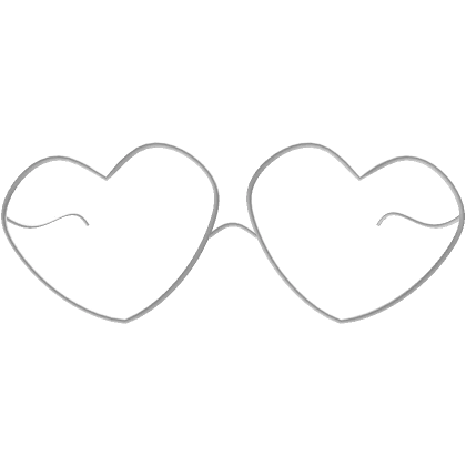 White Heart Glasses *FOR NORMAL FACES*