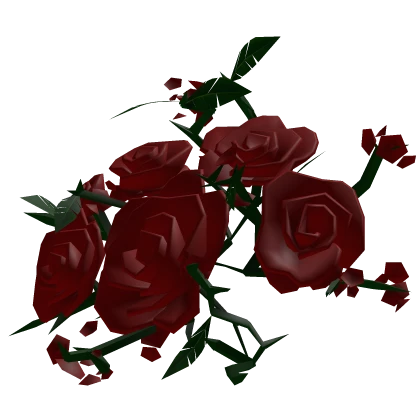 (Right) Red Rose Flower Headpiece