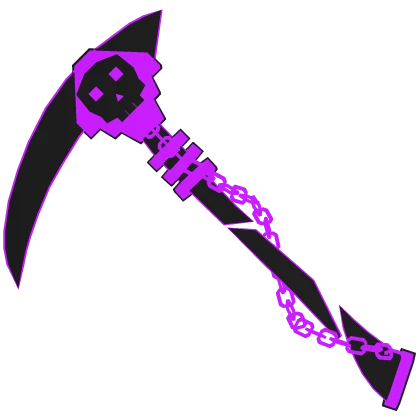 Cartoony Purple Skull Chain Scythe (SQUID GAME)