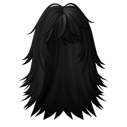 Long Spiky Anime Villain Boy R6 Hair in Black