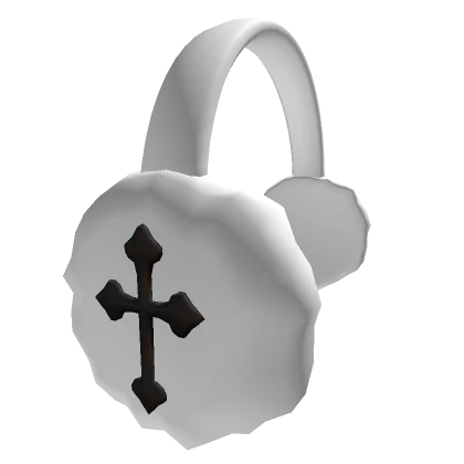 White Earmuffs Y2K Cross