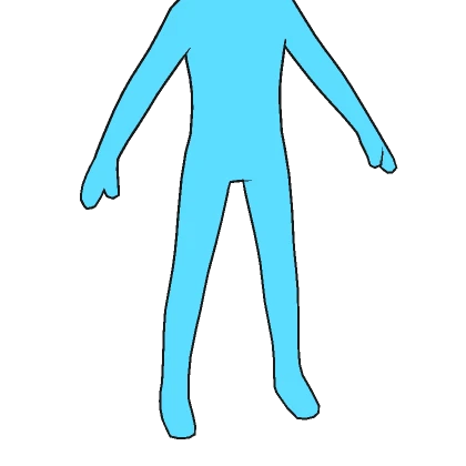 Cyan Blue Avatar Outline