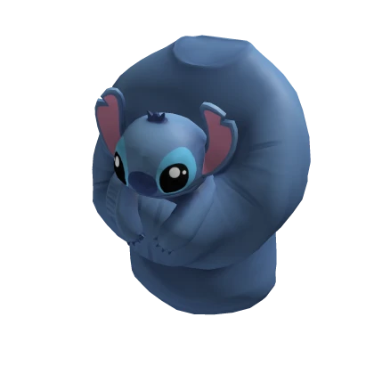 cute sweater hugging blue stitch bunny alien 