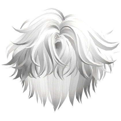 White Messy Middle Part Hair