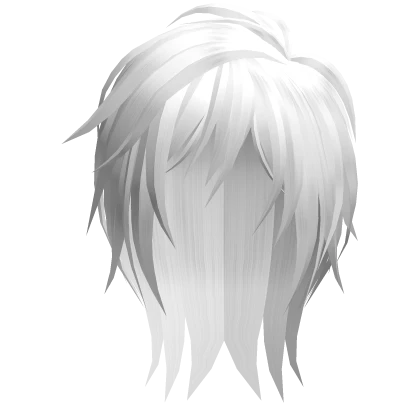 Messy Vkei Punk White Hairstyle