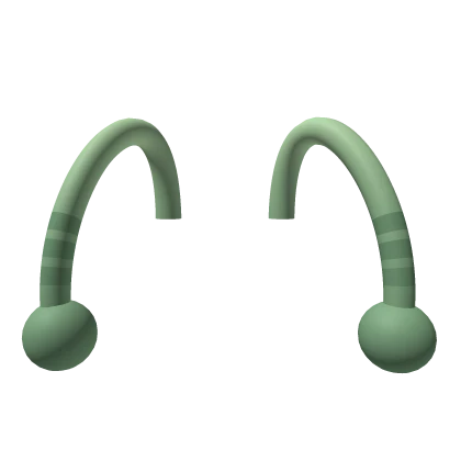Green droopy alien antennas