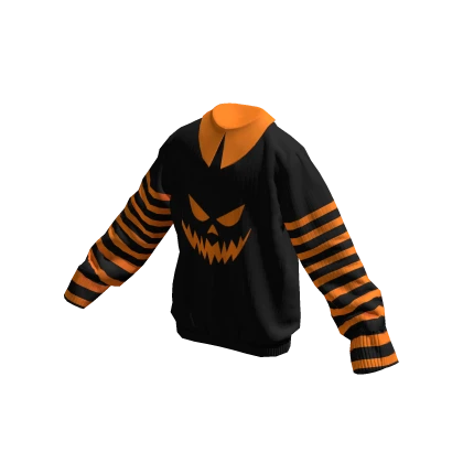 Halloween Black/Orange Oversized Sweater