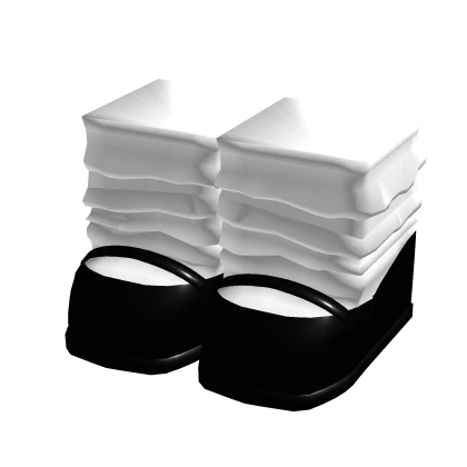 ♡ ꒰ Cute soft doll shoes w leg warmers black