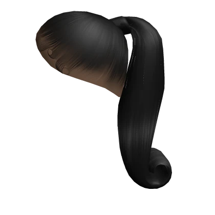 Ponytail with flipped ends