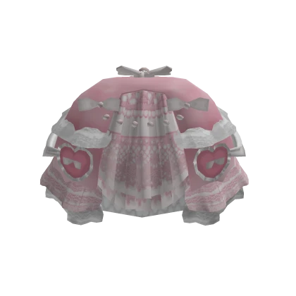 Valentines Heart Hime Rococo Skirt in Pink