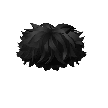 💯 Curly Boy Emo Hair (Black)