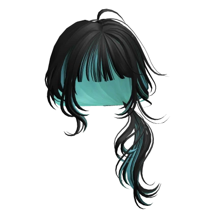 Black&Green Low Ponytail