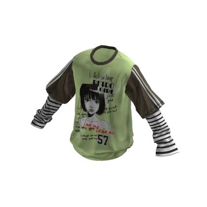 💗Y2K GRAPHIC T-SHIRT_LIME GREEN