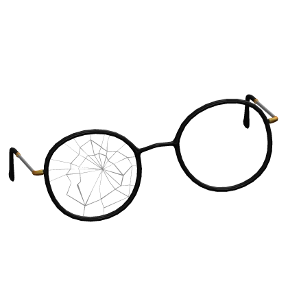 Tilted Black Shattered Circle Glasses