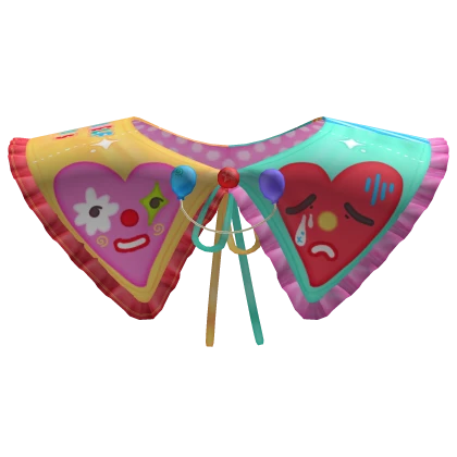 silly kidcore colourful clown collar