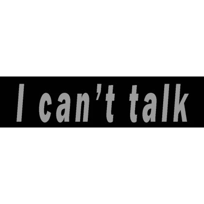 I Can't Talk