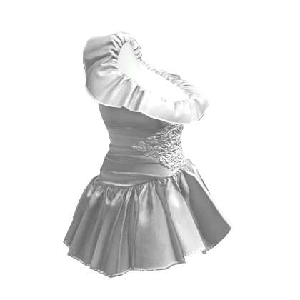 ✨ Ruffle One Shoulder White Dress