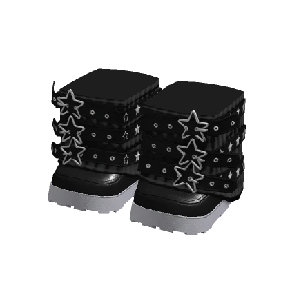 Y2K Starry Shoes Black