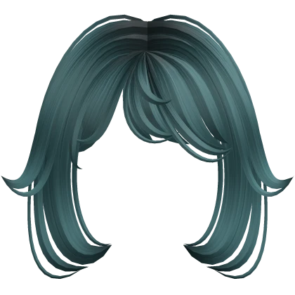 ♡ Cute Soft Fluffy Bangs (Dark Teal)