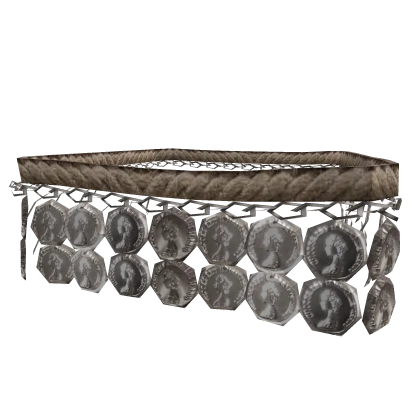 [L] Ornate Dancer's Silver Coin Braclet