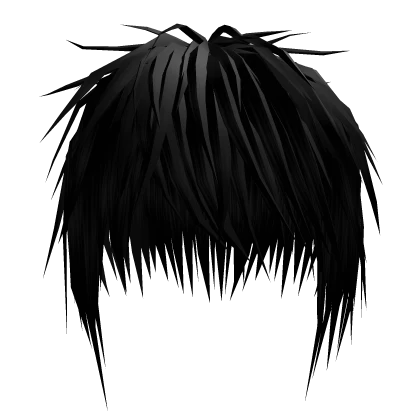 Black Messy Scene Wispy Emo Hair