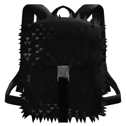 [1.0] Black Faux Fur Backpack 