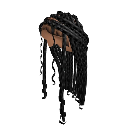 Half-up Half-Down Box Braids [Black]