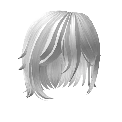 Short Wispy White Bob