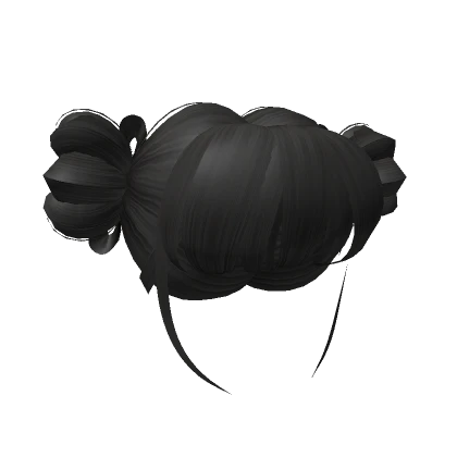 Sleek Shy Girl double buns in black