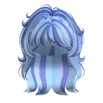 Messy Fluffy High Ponytail in Blue Dreams