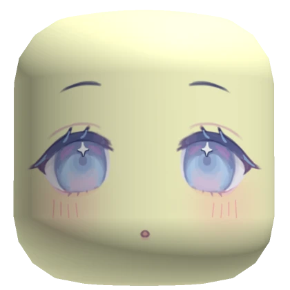 ♡ soft kawaii chibi innocent blush anime face