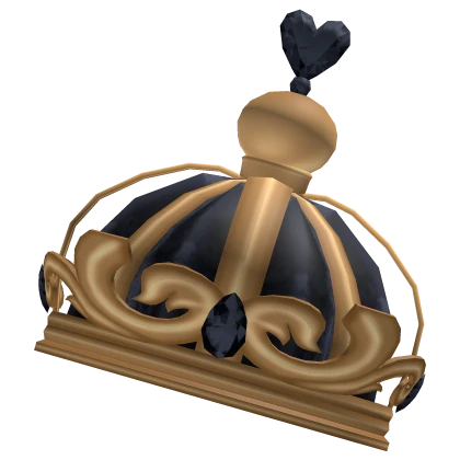 Elegant Royalty Crown in Gold and Black