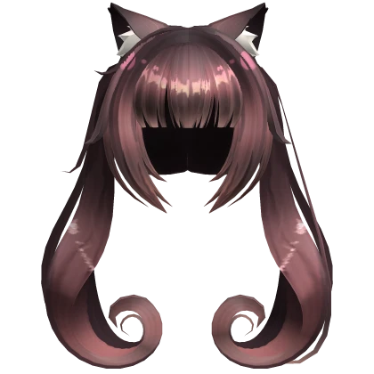 Nekopara Chocola Swirl Twintails Cat Ears Brunette