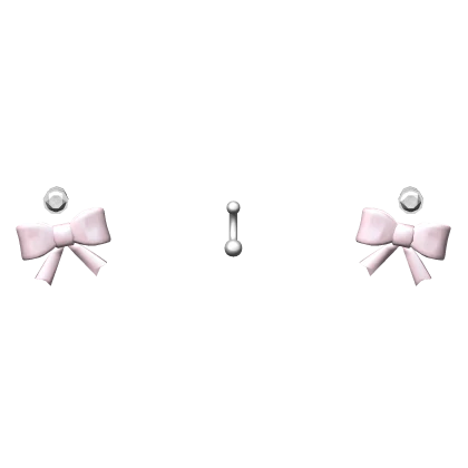 ♡  1.0 pretty pink bow belly piercing v1