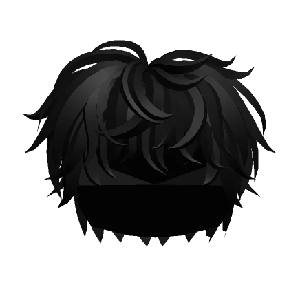 Fluffy Layered Anime Boy Hair (Black)