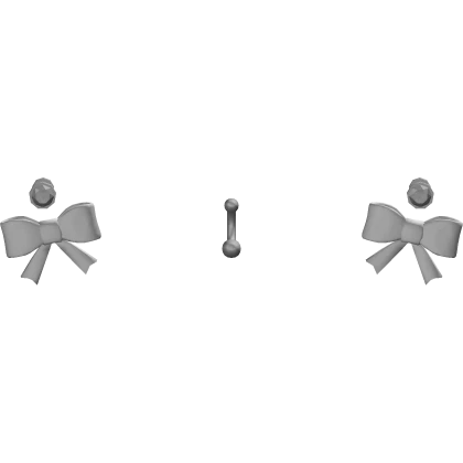 ♡ 3.0 pretty white bow belly piercing v1