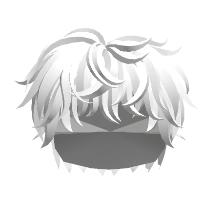 Fluffy Layered Anime Boy Hair (White)