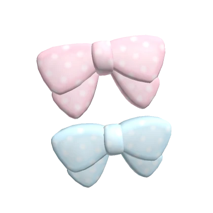 ♡ droopy small bow hairclips