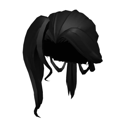 Black Anime Ponytail Hair