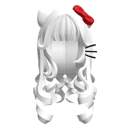 Sweet Curly Doll Hair Hello Kitty Filter Red ♡