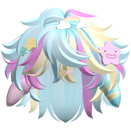 Wavy Messy Anime Decora Blue Boy Hair