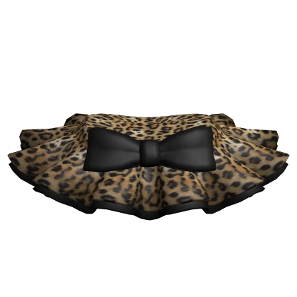 [Blush Fashion] Gyaru Leopard Frill Skirt w/Ribbon