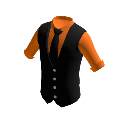 Halloween Orange Shirt & Formal Black Vest