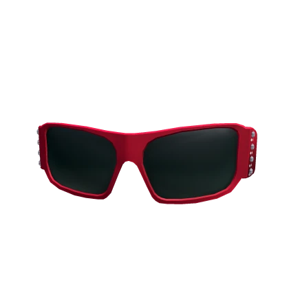 Diamond Stylized Red Glasses 