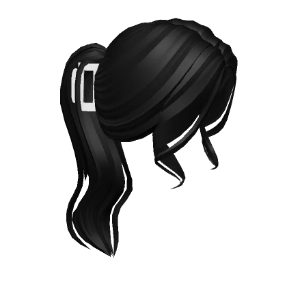 Clipped Ponytail In Black