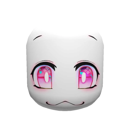 Cute Pink Eyes Neko Anime Face