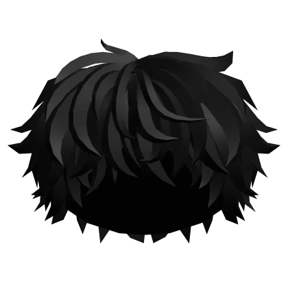 Black Messy Wavy Curly Fluffy Boy Hair