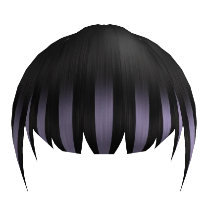 Black Bangs w/ Light Purple Raccoon Fade