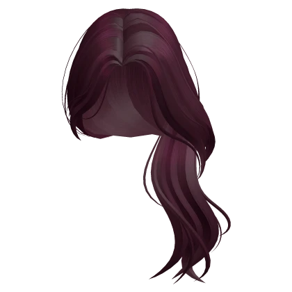 Wavy Over The Shoulder Side Part (Plum)