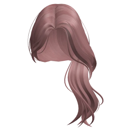 Wavy Over the Shoulder Side Part (Pink)